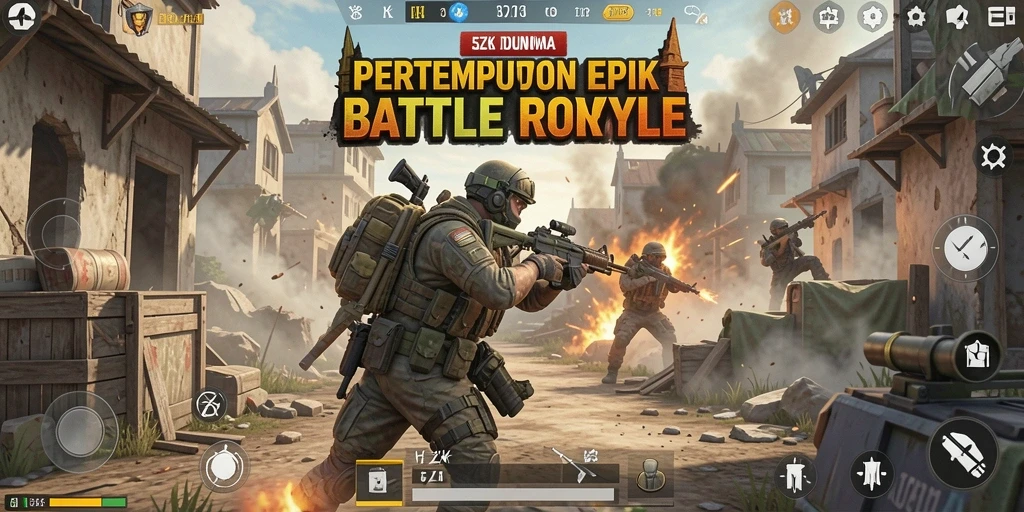Gameplay seru dan mendebarkan di 5ZK Battle Royale.