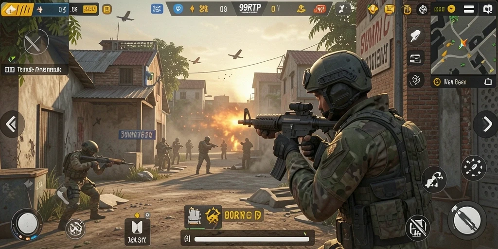 Tampilan gameplay menarik dari 99RTP yang menampilkan aksi TPS.