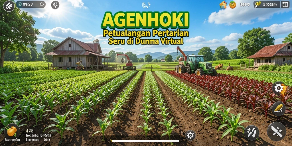 Screenshot AGENHOKI menampilkan gameplay pertanian yang menarik.