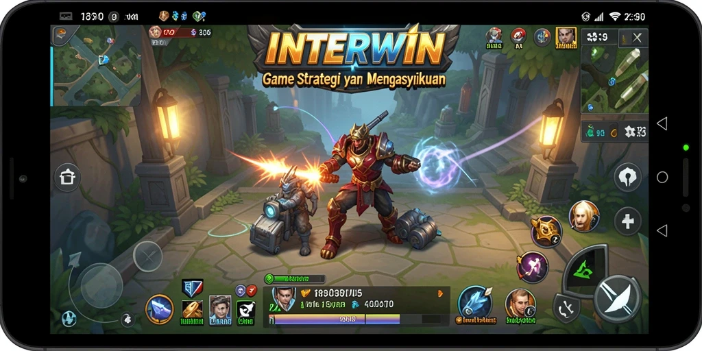 Tampilan mendebarkan dari gameplay INTERWIN yang penuh strategi.