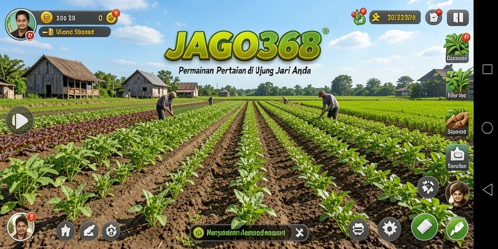 Screenshot gameplay JAGO368 menampilkan aktivitas bercocok tanam yang menyenangkan.