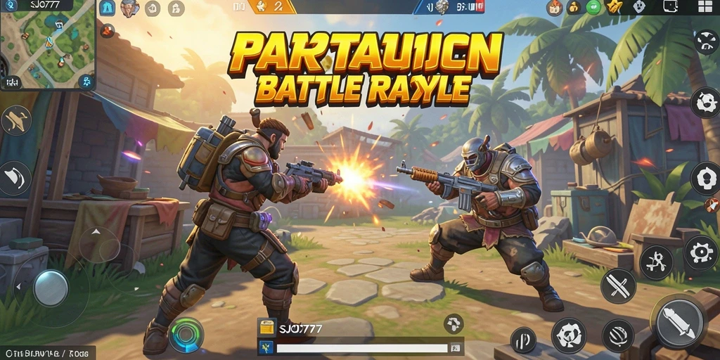 Gameplay intens dan seru dalam pertempuran Battle Royale.